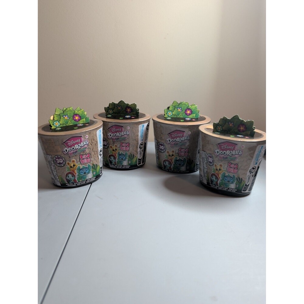 4 X Disney Doorables In Full Bloom Sealed Mini Peek Packs Ships Fast!